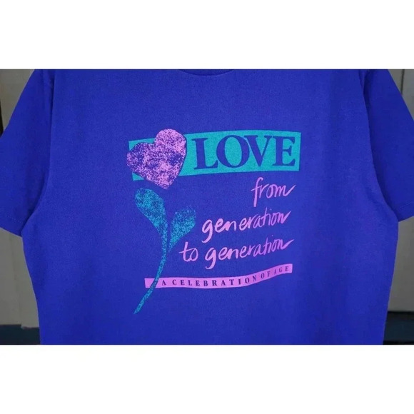 90s Positive Message Graphic Art T-Shirt Men's Large - Picture 3 of 5